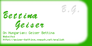bettina geiser business card